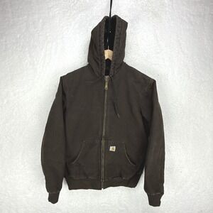 Carhartt Sandstone Active Jacket Quilt Lined Womens Small‎ WJ130 DKB Dark Brown